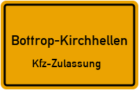 Zulassungsstelle Kirchhellen, Kennzeichen Bottrop Zulassungsstelle Bottrop