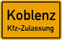 Zulassungsstelle Koblenz (Stadt), Kennzeichen Koblenz Zulassungsstelle Koblenz