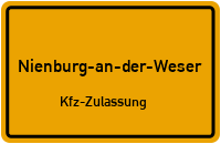 Zulassungsstelle Nienburg an der Weser, Kennzeichen Nienburg Zulassungsstelle Nienburg