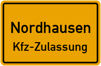 Zulassungsstelle Nordhausen, Kennzeichen Nordhausen Zulassungsstelle Nordhausen