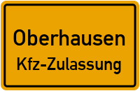 Zulassungsstelle Oberhausen, Kennzeichen Oberhausen Zulassungsstelle Oberhausen
