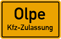 Zulassungsstelle Olpe, Kennzeichen Olpe Zulassungsstelle Olpe