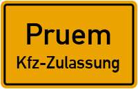 Zulassungsstelle Prüm, Kennzeichen PrÜm Zulassungsstelle PrÜm