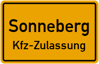 Zulassungsstelle Sonneberg, Kennzeichen Sonneberg Zulassungsstelle Sonneberg
