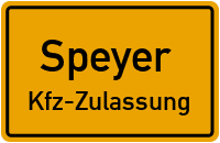 Zulassungsstelle Speyer, Kennzeichen Speyer Zulassungsstelle Speyer