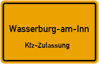 Zulassungsstelle Wasserburg am Inn, Kennzeichen Wasserburg Zulassungsstelle Wasserburg