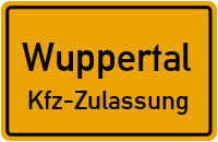 Zulassungsstelle Wuppertal, Kennzeichen Wuppertal Zulassungsstelle Wuppertal